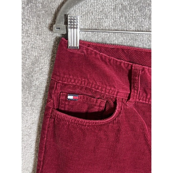 Tommy Hilfiger Bootcut Corduroy Jeans Womens‎ Size 12 Red Cotton Pockets - Picture 7 of 12